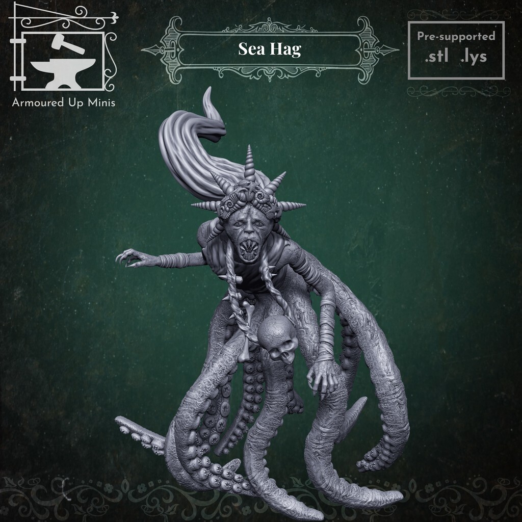 🎨 Sea Hag・Free 3D File for ・Cults