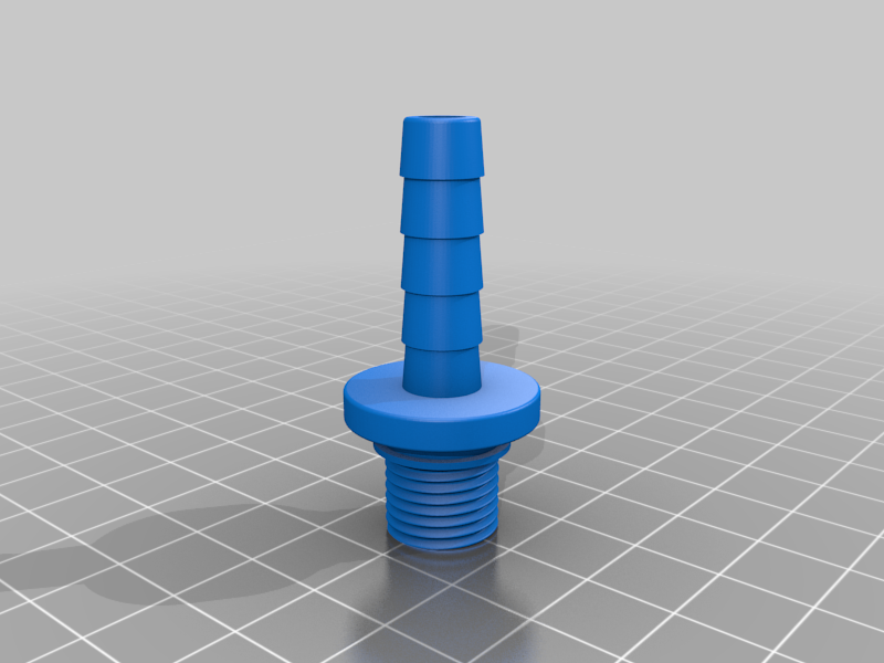Free 3D file Barbed Hose Adapter, 1/4in BPT by 8mm ID 🪪 ・Model to