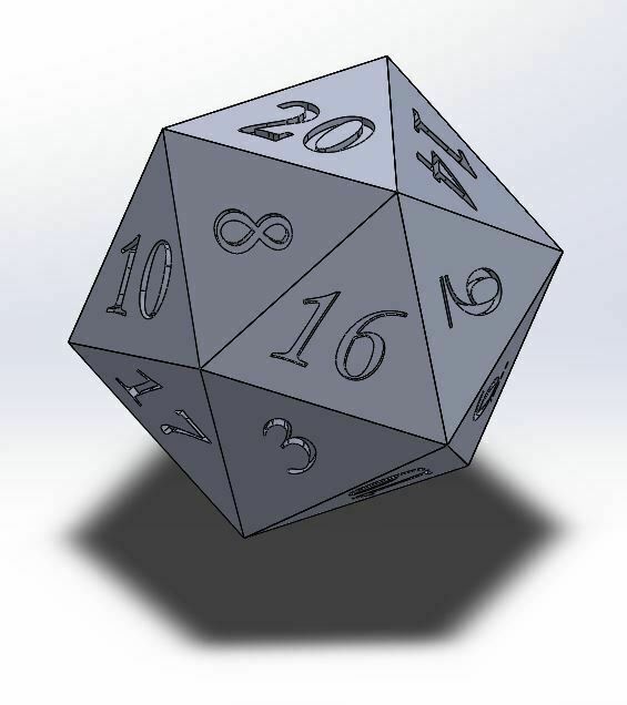 🎲 Giant 150mm D20 dice・Free 3D File for ・Cults