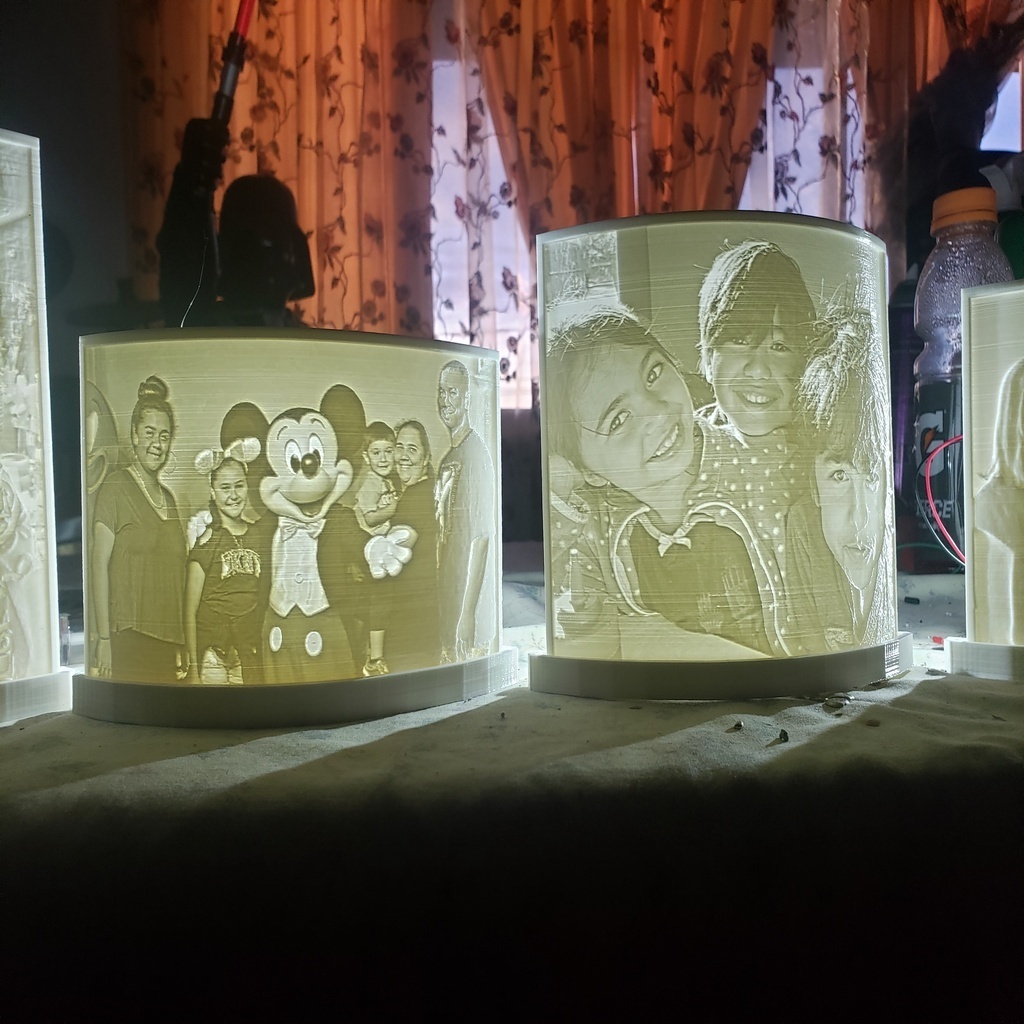  Lithophane Stand For AA Battery Box Free 3D File For Cults