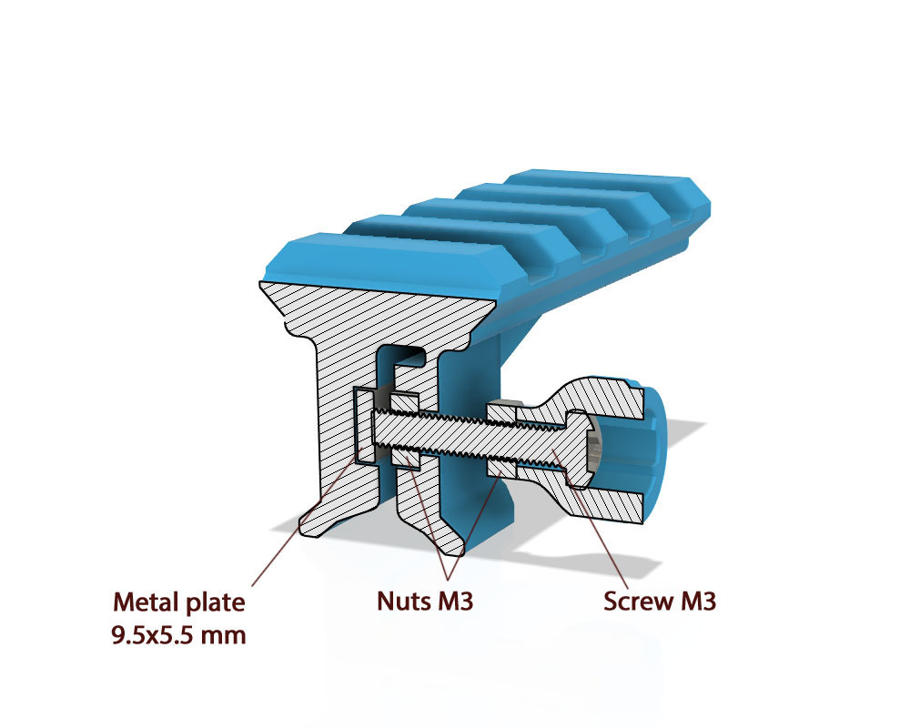 Free 3D file Playfree hot shoe picatinny rail adapter 🥵 ・3D print