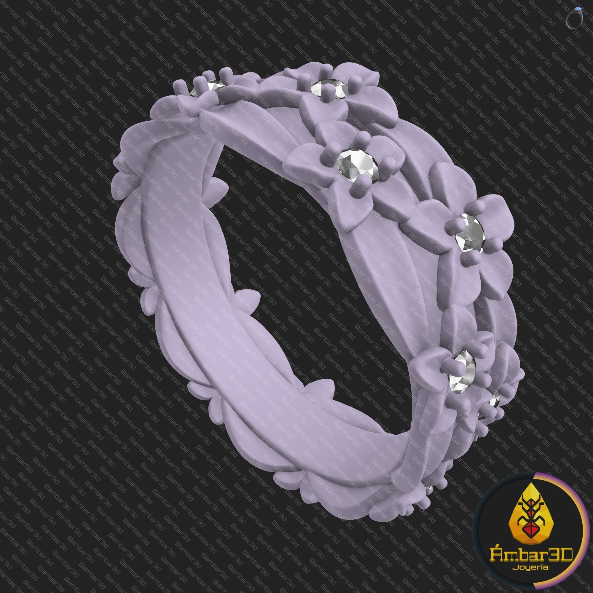 💍 Vintage Ring: Floral Band 3D Model for Jewelry Production・ STL File ...