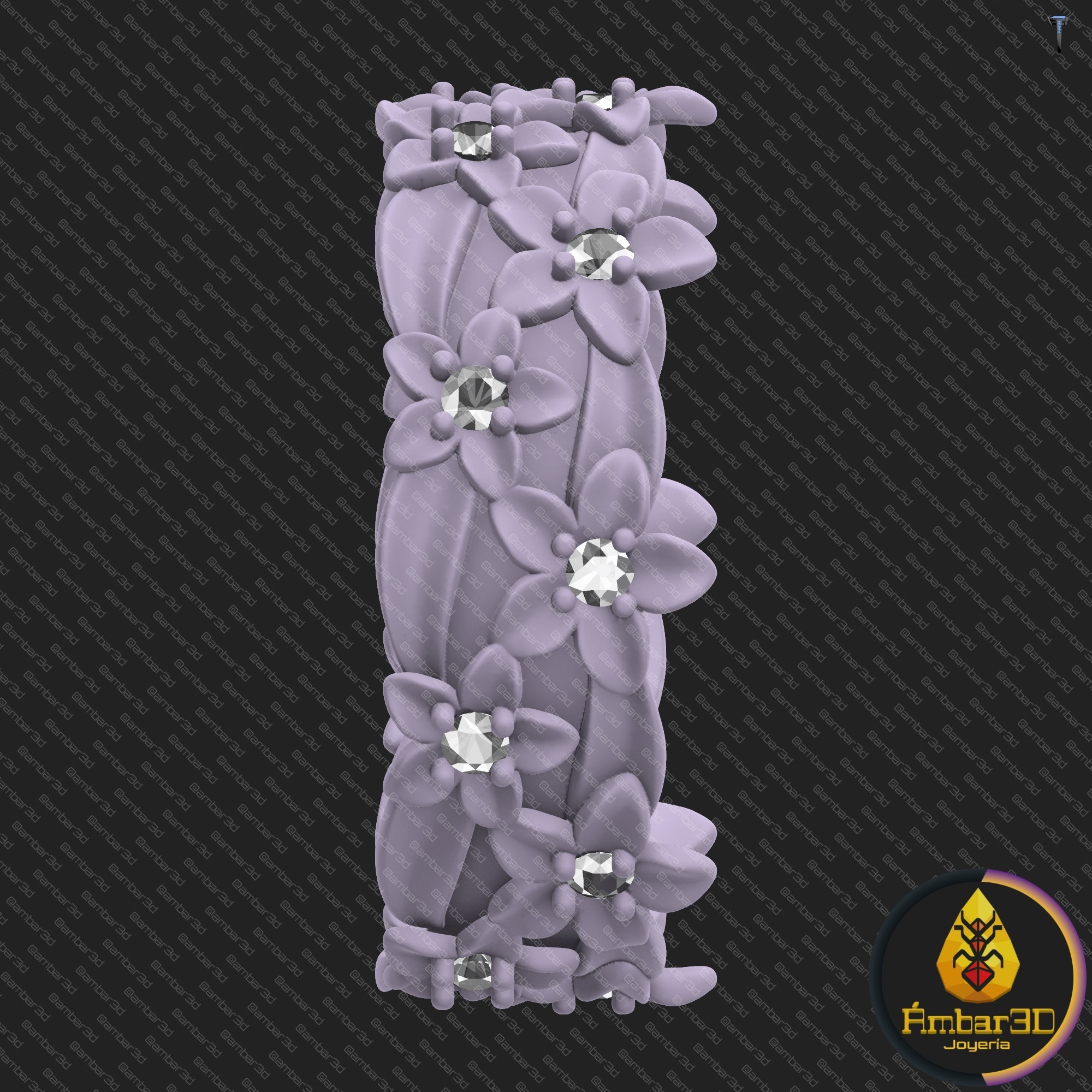 💍 Vintage Ring: Floral Band 3D Model for Jewelry Production・ STL File ...