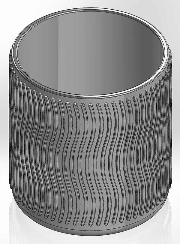 Free 3D file Round pen cup with spiral ridges 🖊️ ・3D printing template ...