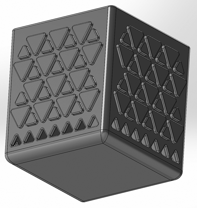 Free 3D file A square pencil cup with ridges and slits in the shape of ...