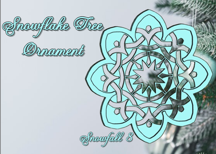 ️ Snowflake Tree Ornament - Snowfall 8・Free STL File for 3D printing・Cults