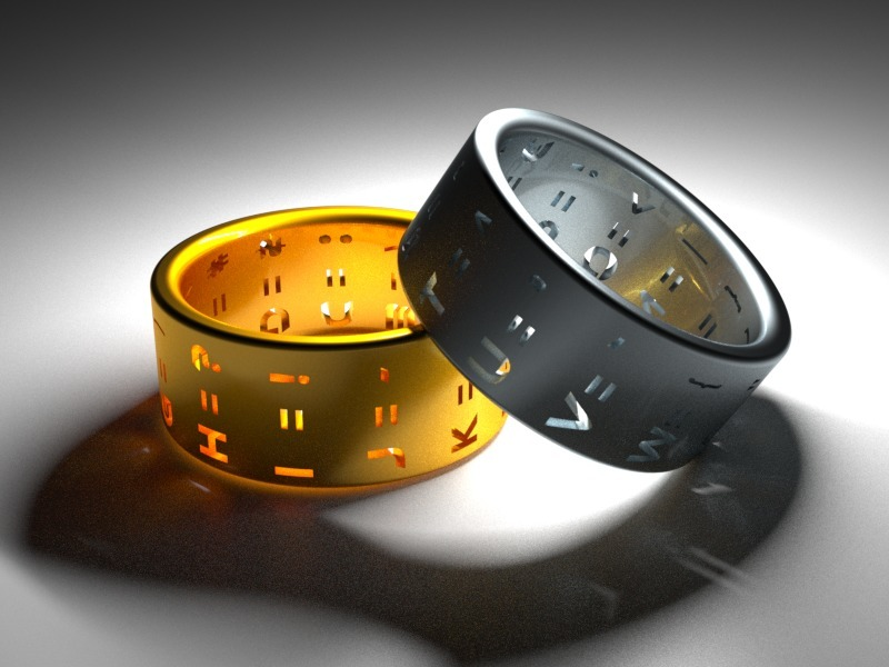Password Key Rings Free 3D file Password ring 💍 ・Model to download and 3D print・Cults