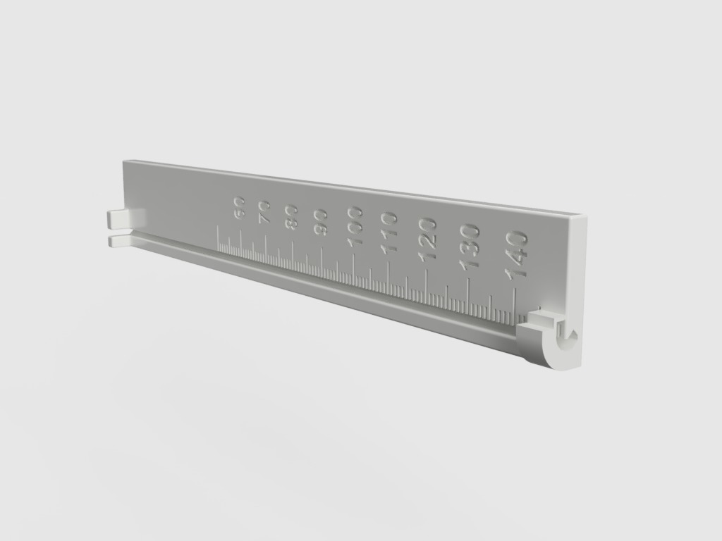 Free 3D file Extruder Filament Feed Calibration Ruler 🪢・3D printer