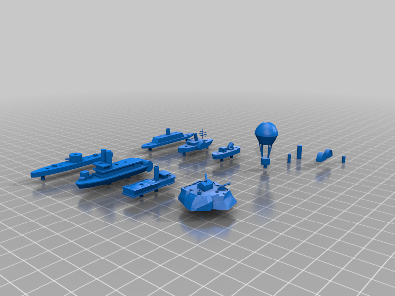 🎲 Civil War Battleship Game Pieces・ 3D File for ・Cults