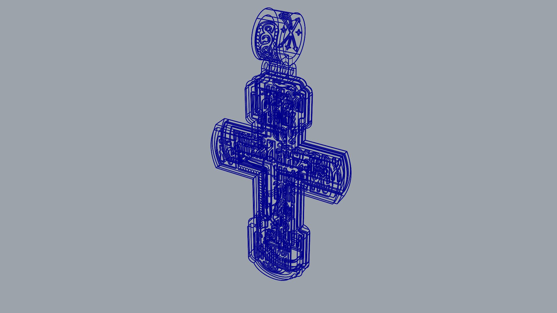 3D file Ornate Cross Pendant with Figurative Design 3D print ・3D ...
