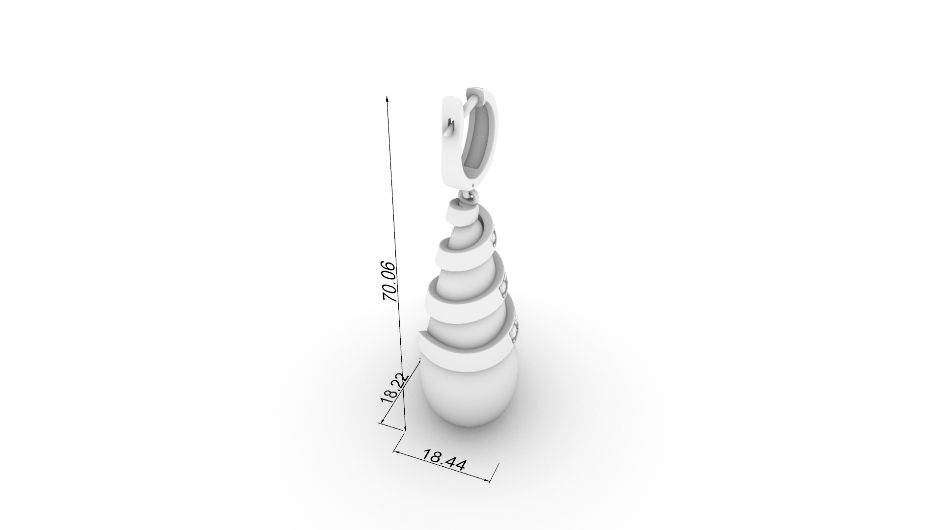 STL file Spiral Drop Earrings 3D print 💧 ・Model to download and 3D ...