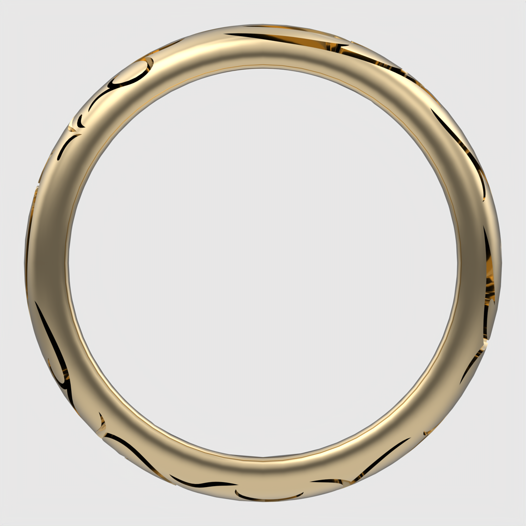 Hand Rendered Design Band 3D file Intricate Carved Artisan Band 3D print 💍 ・3D printable design ...