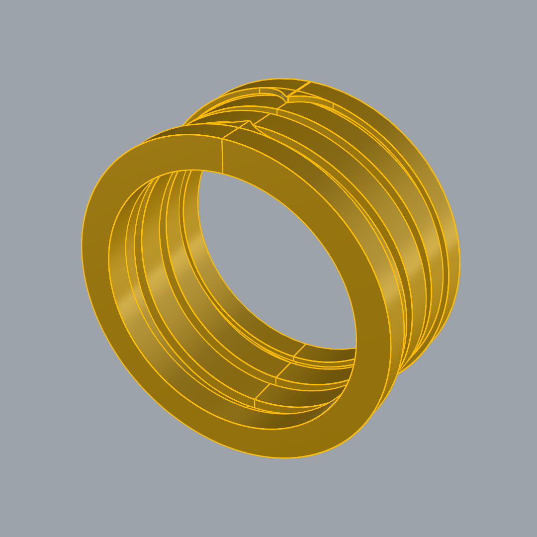 Stringading Ring 3D file Modern Layered Band Ring 3D print 💍 ・Model to download and 3D ...