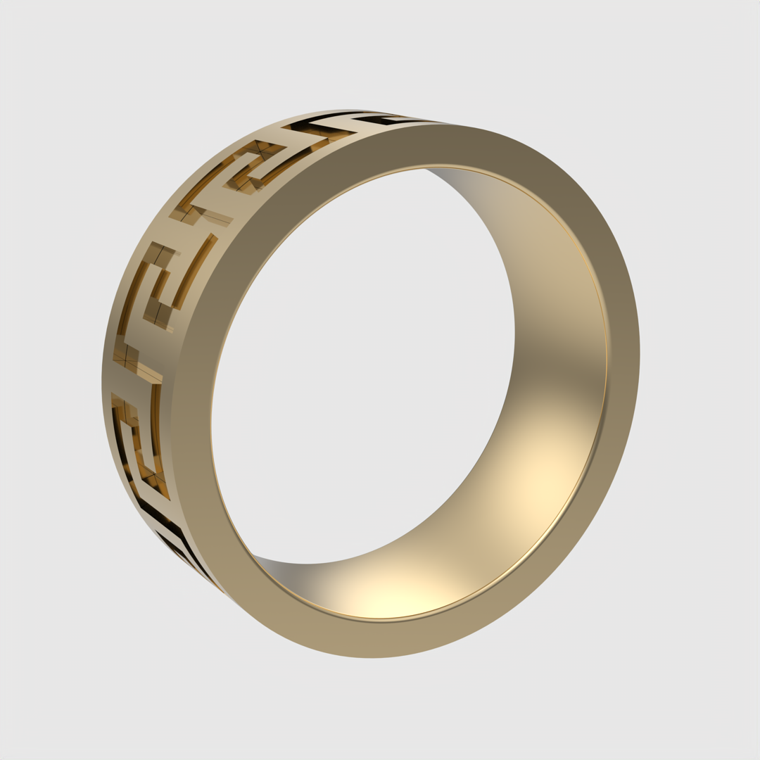 3D file Elegant Meander Greek Ring 3D print 🏛️ ・Template to download ...