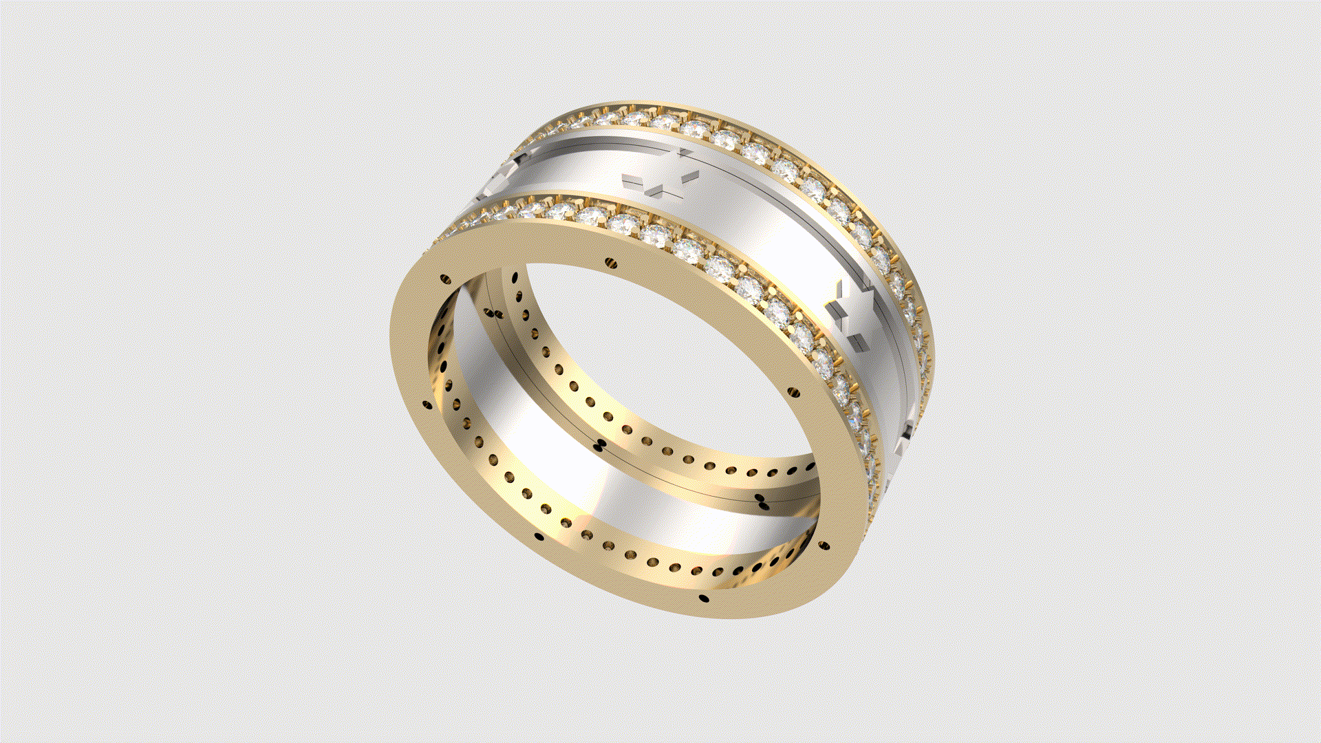 💍 Anillo judío bicolor esmaltado Impresión 3D・Archivo 3D para