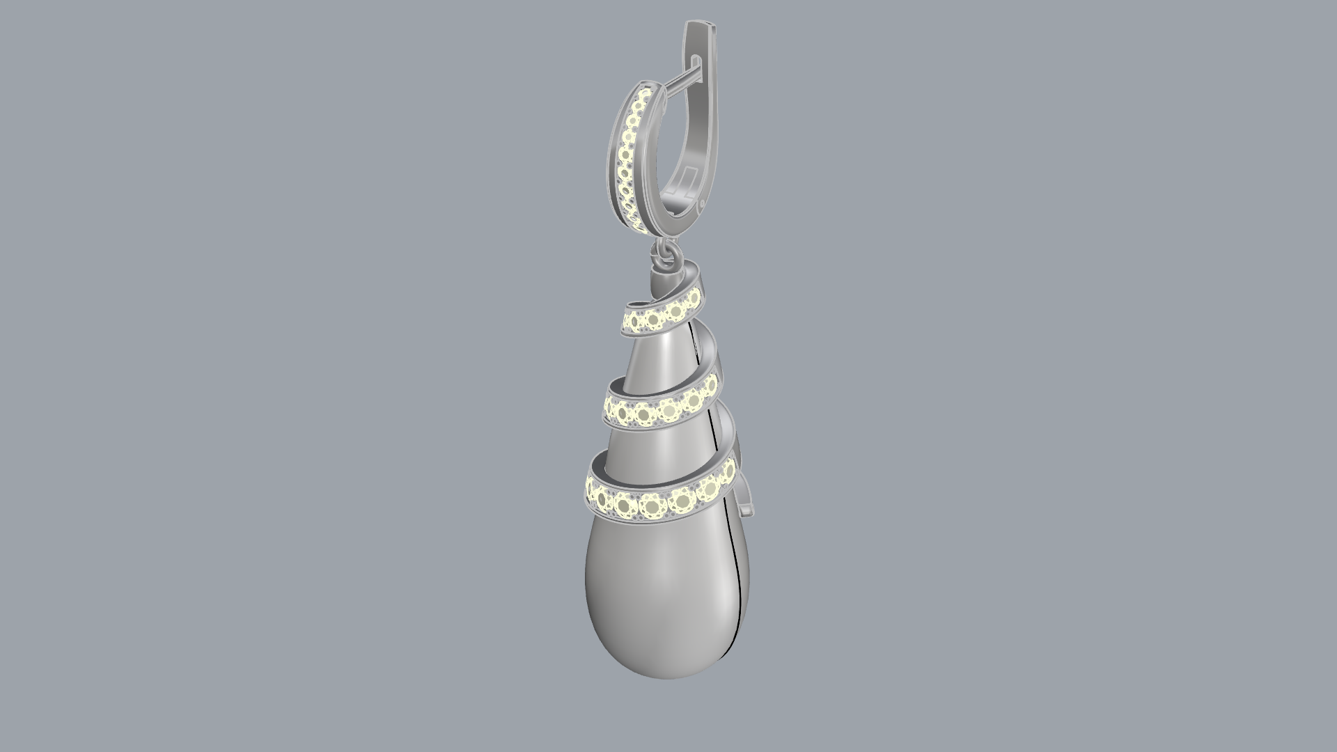 STL file Spiral Drop Earrings 3D print 💧 ・Model to download and 3D ...