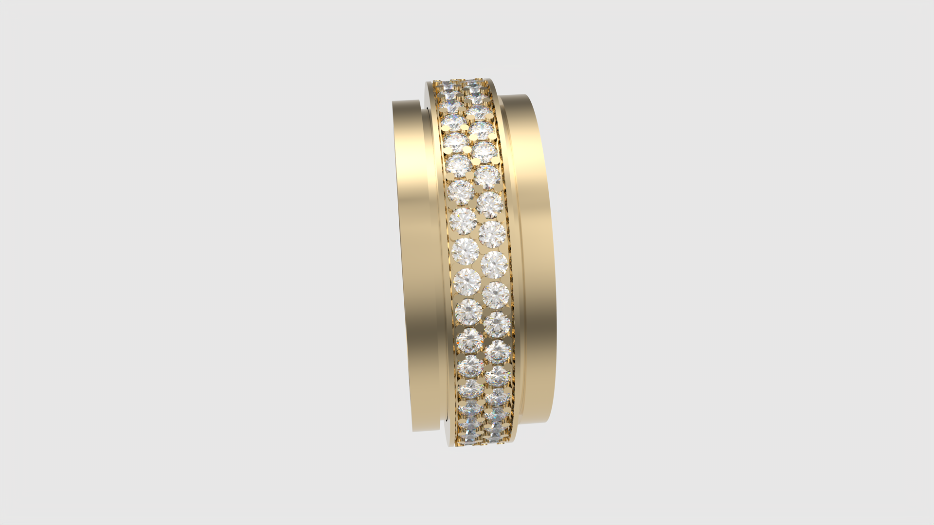 3D file Rotating Center Ring with Sparkling Accents 3D print 💍 ・3D ...
