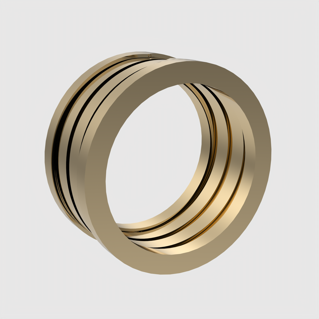 Stringading Ring 3D file Modern Layered Band Ring 3D print 💍 ・Model to download and 3D ...