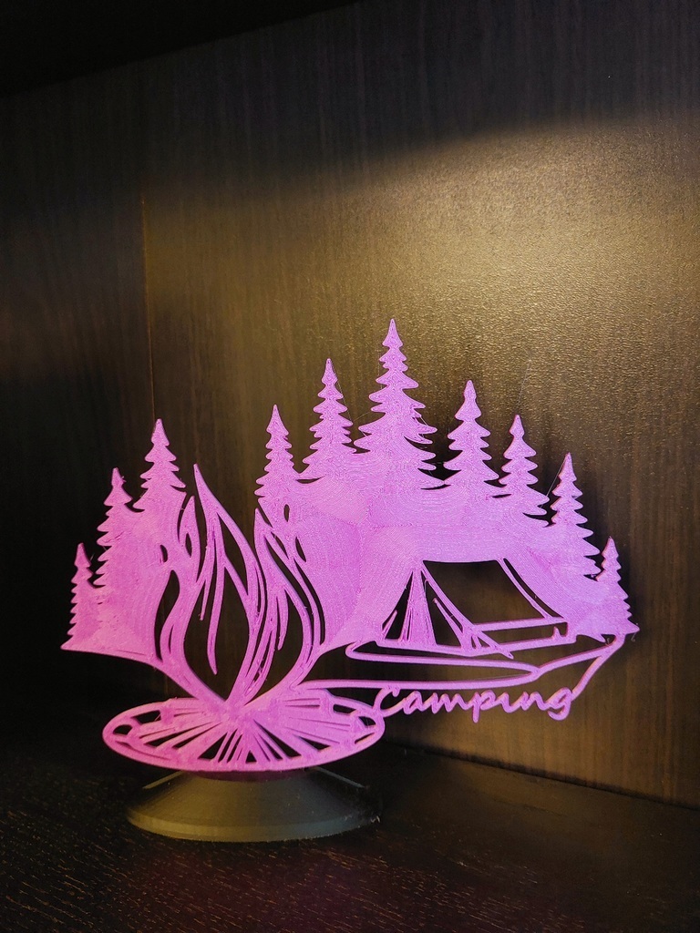 Free 3D file Camping in nature wall or table decoration 🏕️ ・Template to ...
