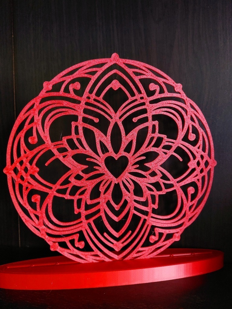 Free 3D file Valentine mandala wall decoration 🎨・3D printing template ...