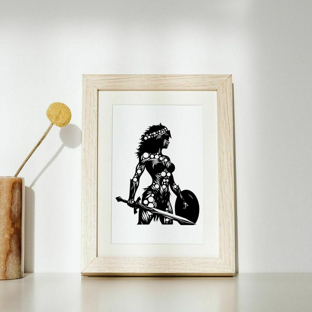 Free 3D file Warrior woman / Amazonka wall or table decoration 👩・3D