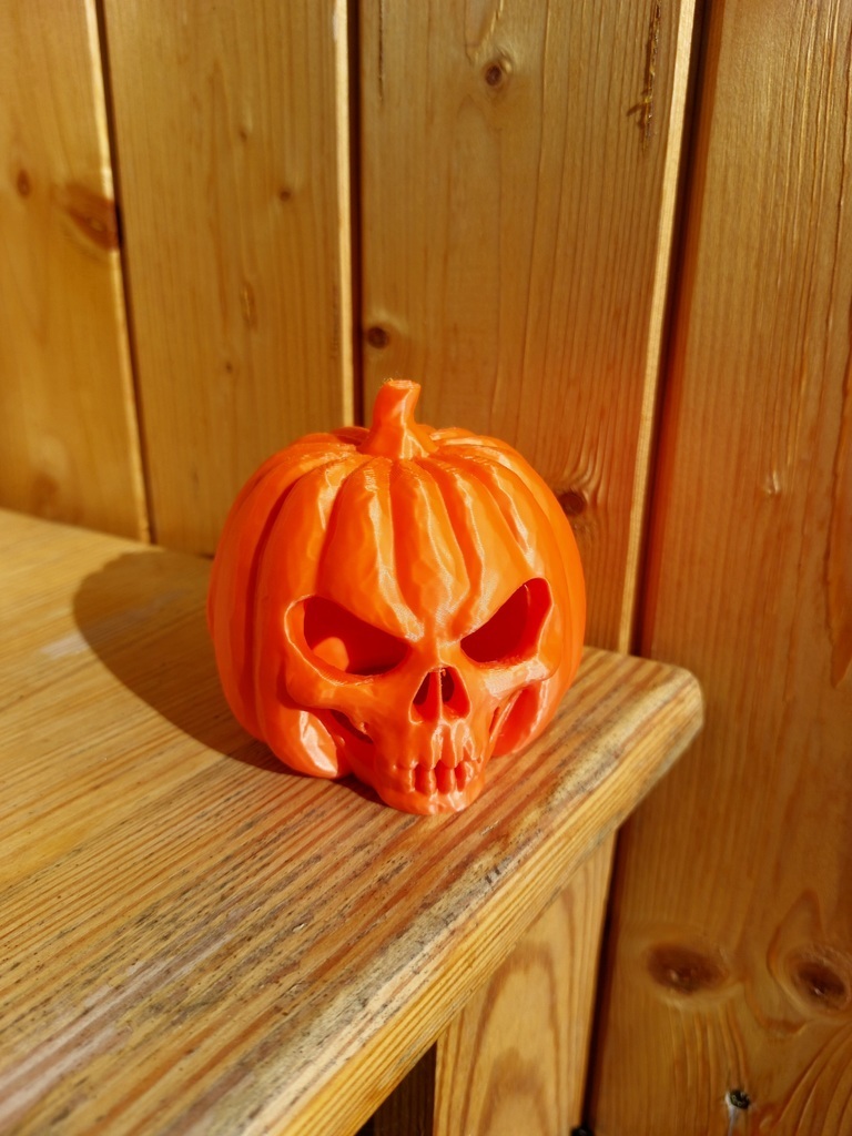 🎃 万圣节骷髅南瓜茶灯・文件用于免费3D ・Cults, image size:768x1024