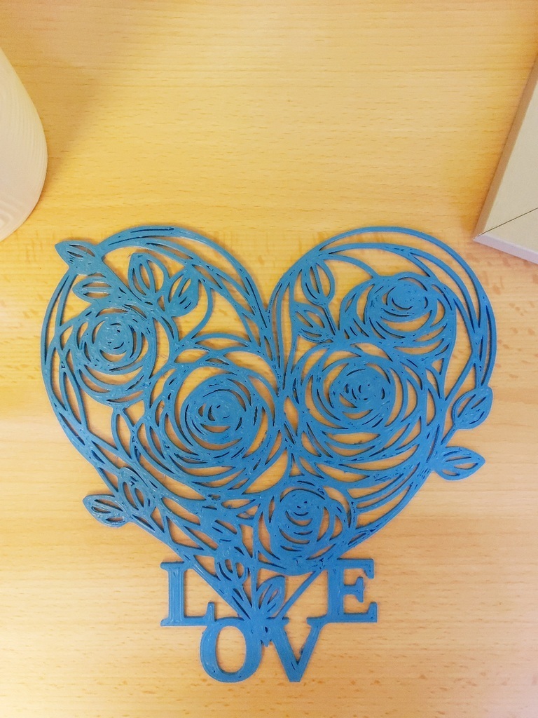 💜 Heart of roses / Srdce z růží wall od table decoration・Free 3D File ...
