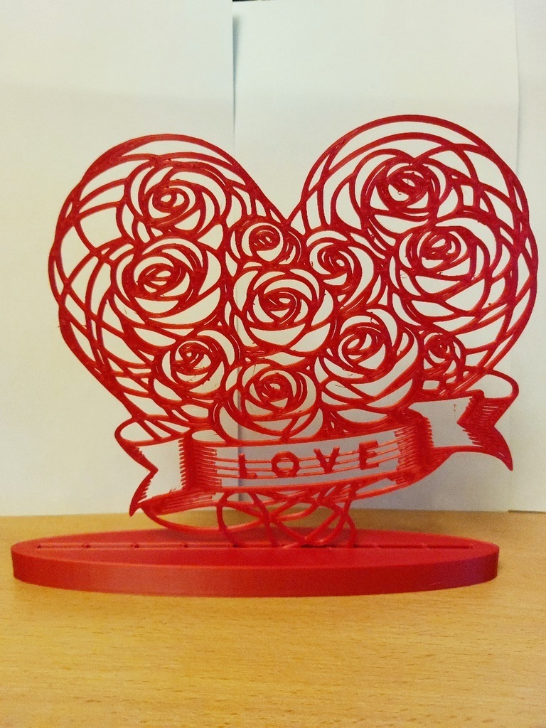Free 3D file Heart of roses / Srdce z růží wall decoration 💜 ・3D ...