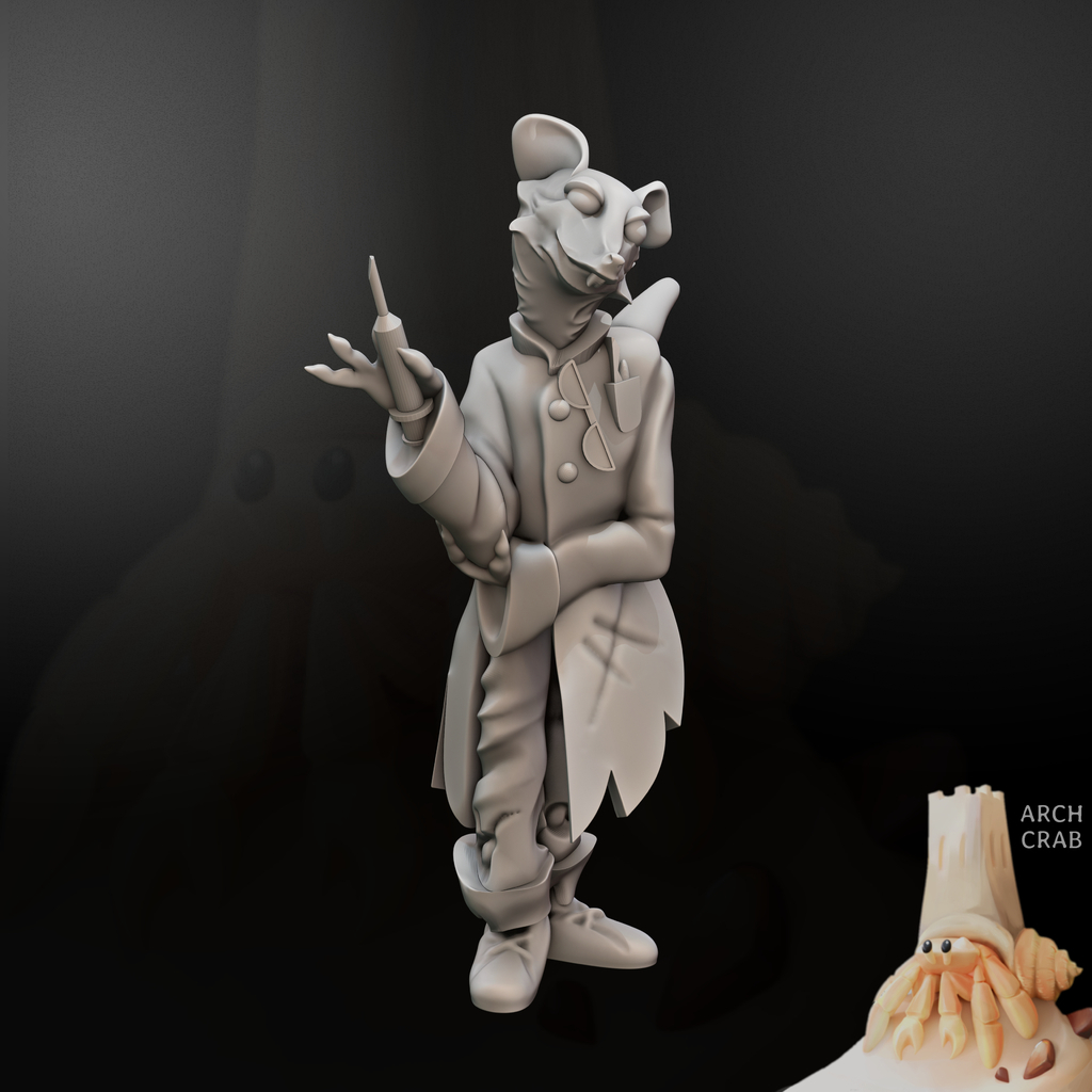 🐀 dr Magnum, rat scientist・Free 3D File for ・Cults