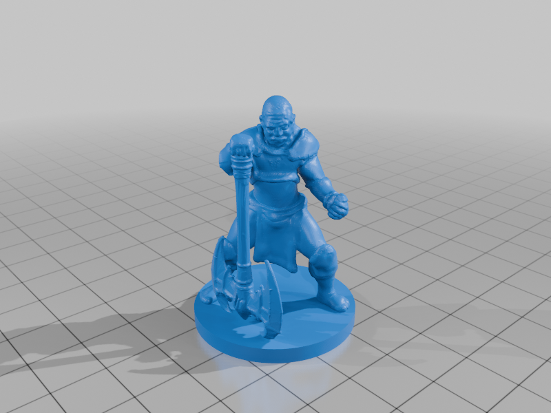 👽 Giant/Goliath Fighter 32mm/40mm (DND / TTRPG)・Free 3D File for ・Cults