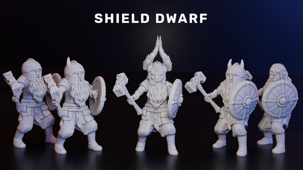 🛡️ Shield Dwarf (DND / TTRPG)・Free 3D File for ・Cults