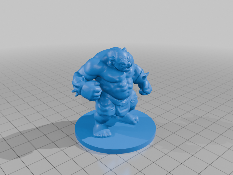 👹 Ogre #3 50mm (DND / TTRPG)・Free 3D File for ・Cults