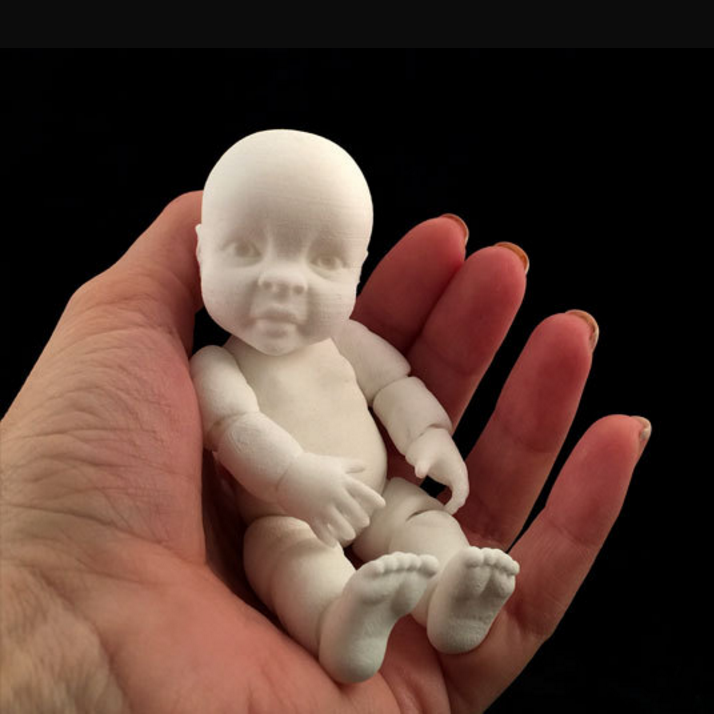 Free STL file 3d Realistic Articulate Ball Jointed Miniature Baby Doll