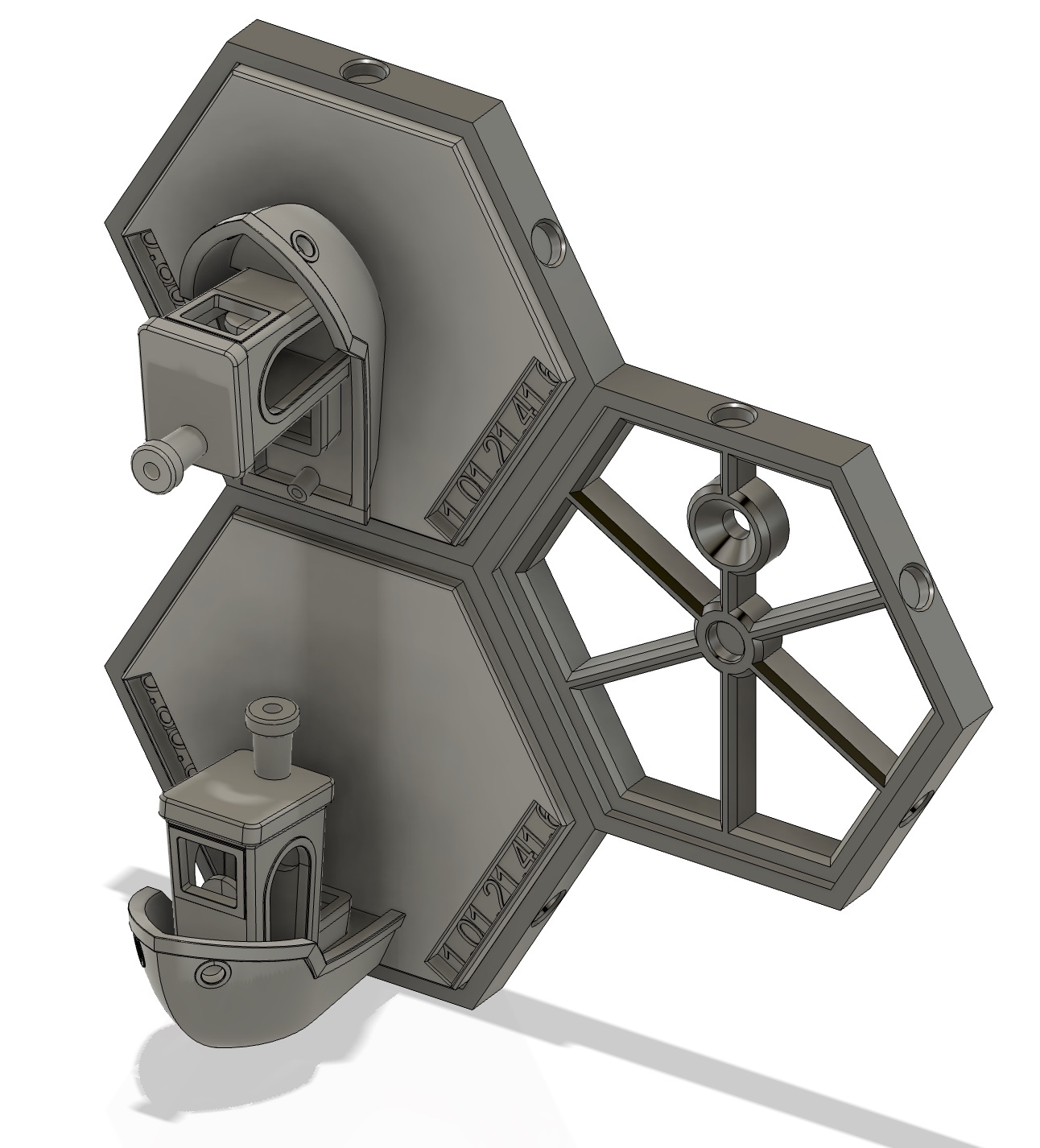 Free 3D file editable 3D Benchy filament pattern wall system 🪢 ・Design ...