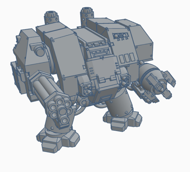 Free STL file SIMPLIFIED ATTACK WALKER FOR GRIMDARK FUTURE [FDM