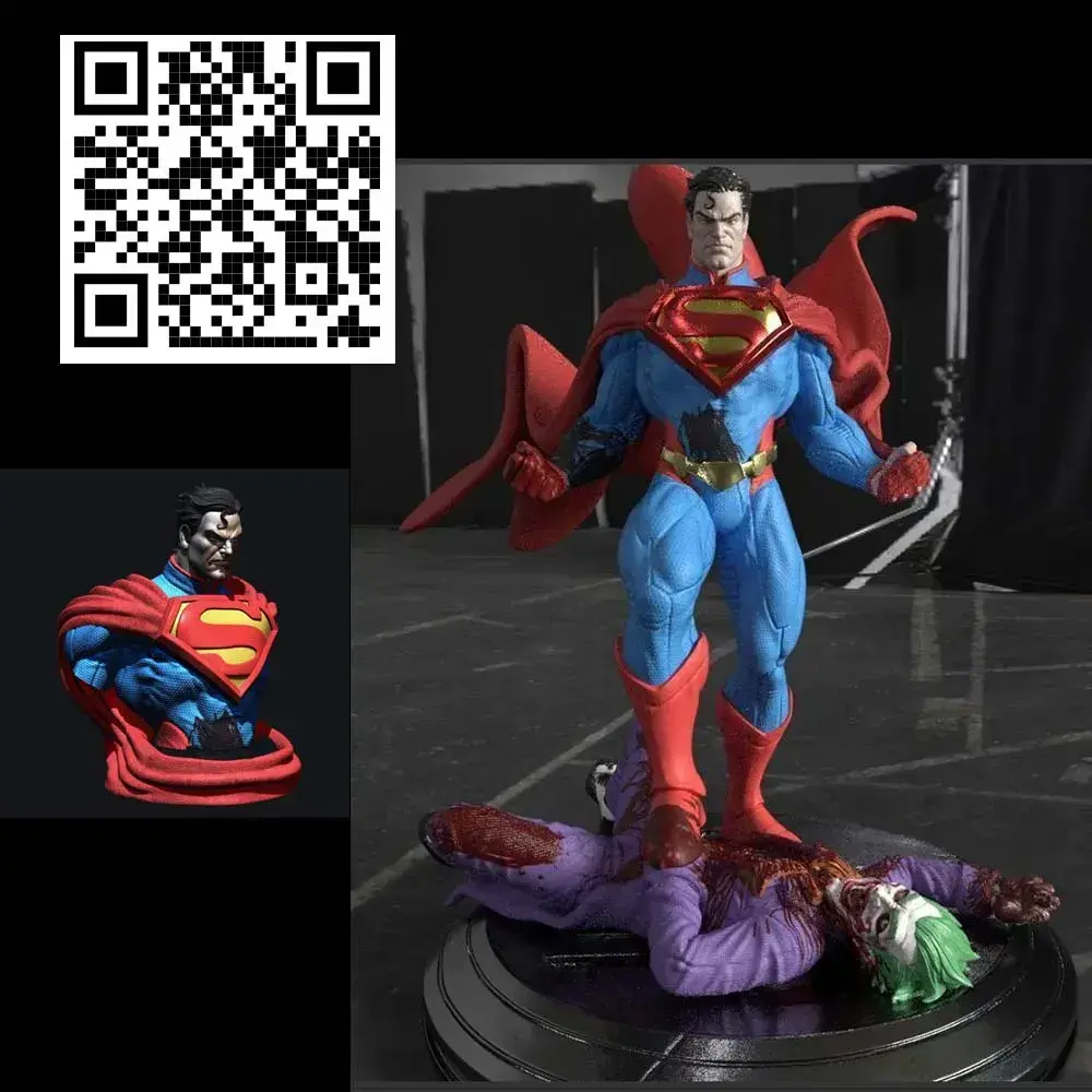 Arquivo grátis 3D Bust Superman kills The Joker Injustice League STL ...