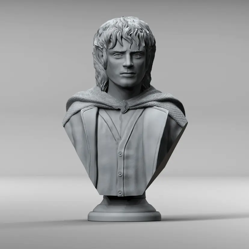 👤 Frodo Baggins bust・Free 3D File for ・Cults