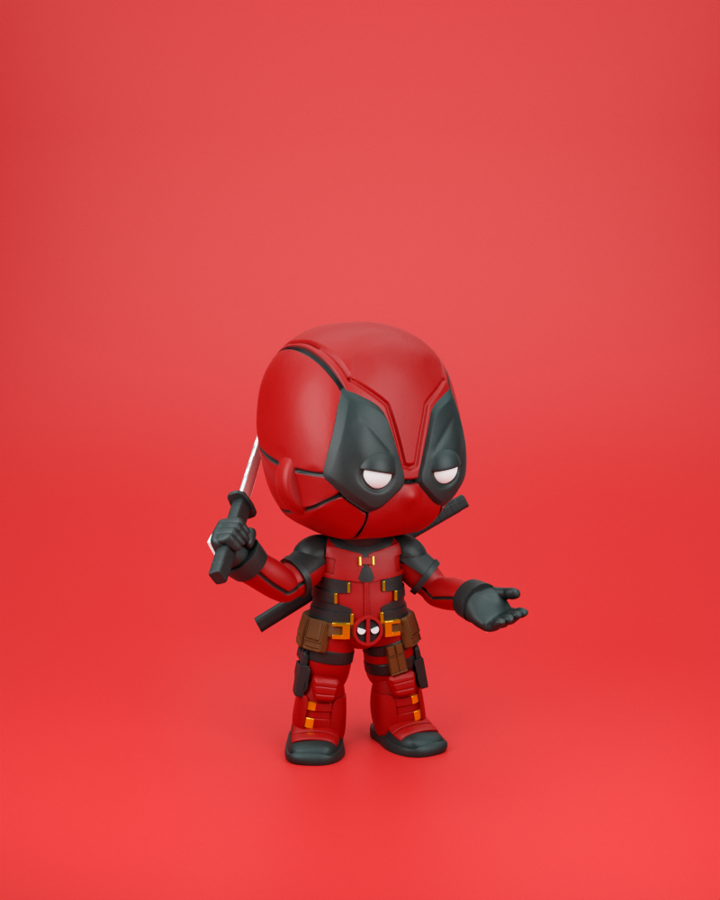 🦸 CHIBIT 081 : DEADPOOL (DEADPOOL & WOLVERINE)・Free 3D File for ・Cults