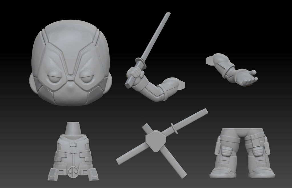 🦸 CHIBIT 081 : DEADPOOL (DEADPOOL & WOLVERINE)・Free 3D File for ・Cults