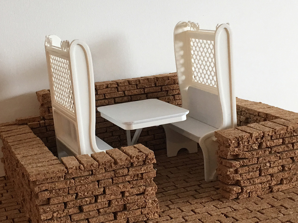 🏠 BREAKFAST NOOK 1/2 Scale for Dollhouses・Free 3D File for ・Cults