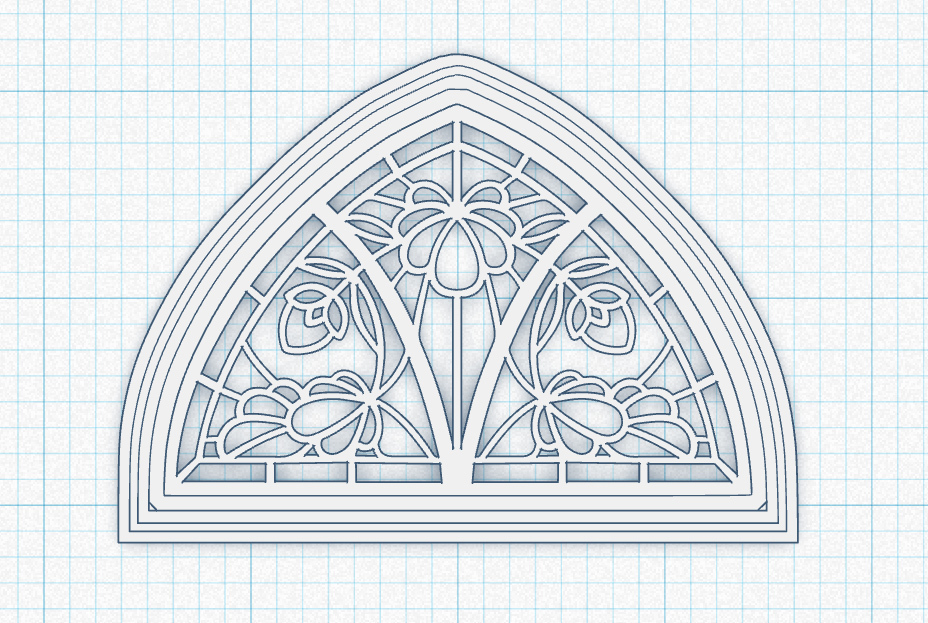 🪟 BOTANICAL STAINED GLASS WINDOW 1/12th DOLLHOUSE SCALE・Free 3D File ...
