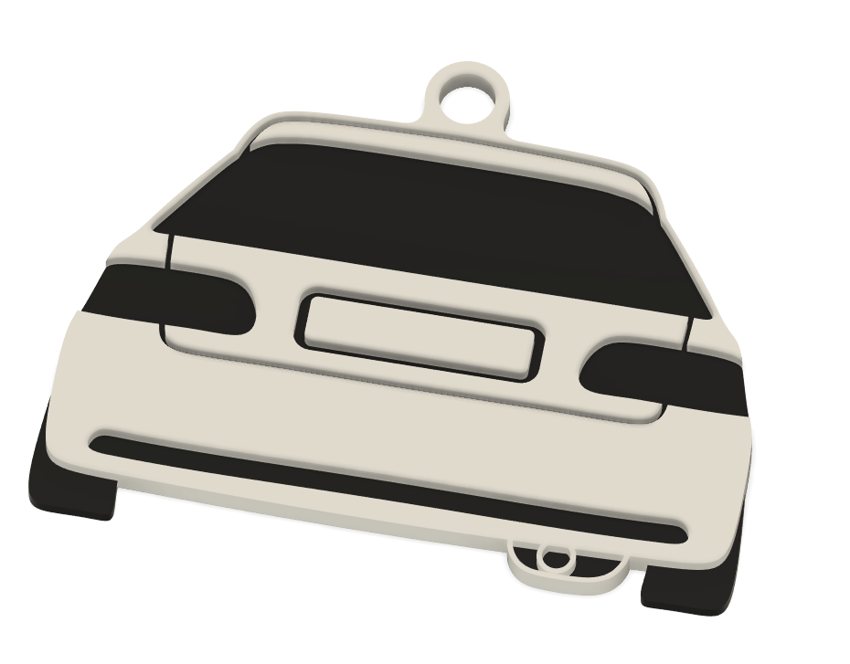 STL file Car keychain (Hond Civic) 🚗 ・Template to download and 3D print ...