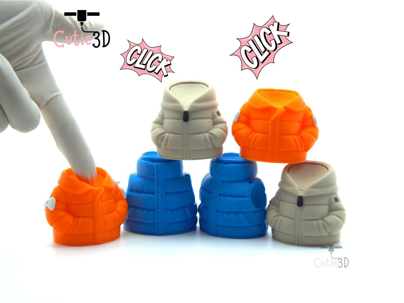 👌 Cutie3D Puffer Jacket Fidget Clicker Keychain - симпатичный брелок ...