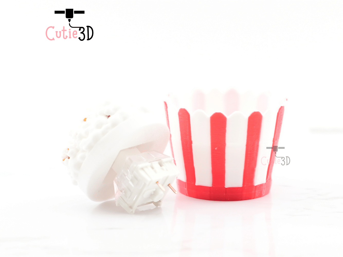 Bucket Clicker 👌 Cutie3D Twisty Keycap Fidget Clicker Popcorn Bucket Keychain ...