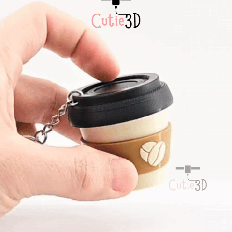 ☕ Porta-chaves Cutie3D Twisty Coffee Cup Fidget Clicker - Porta