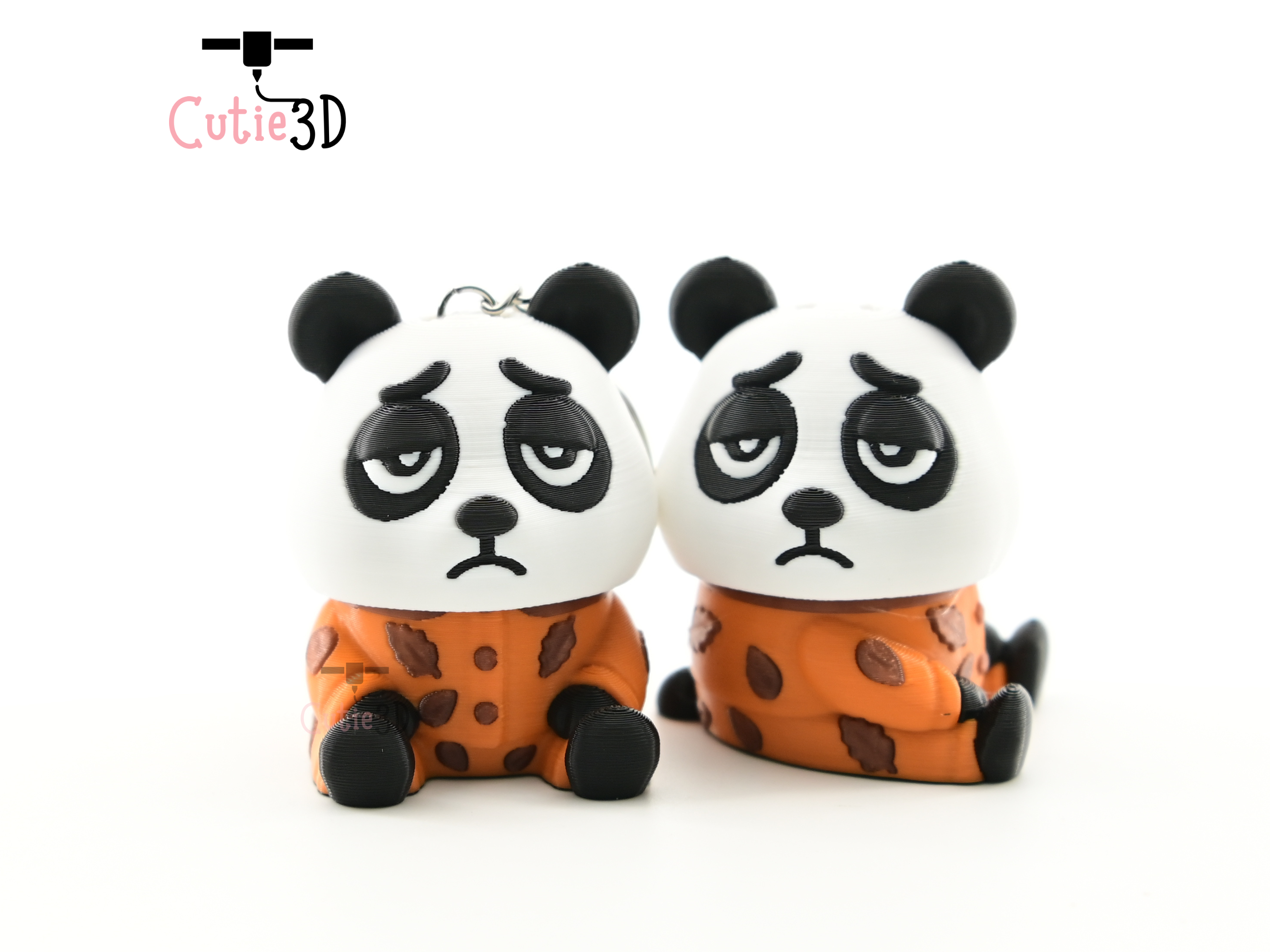 😪 Cozy Sleepy Panda Keycap Fidget Clicker Keychain - Cute