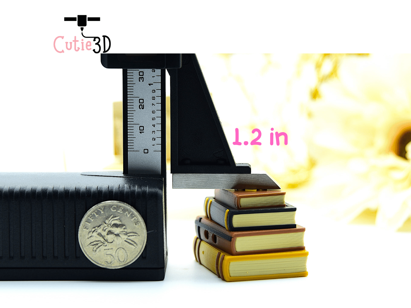 📚 Cutie3D Playful Stacked Books Set of Clicker Keychains - Cute ...