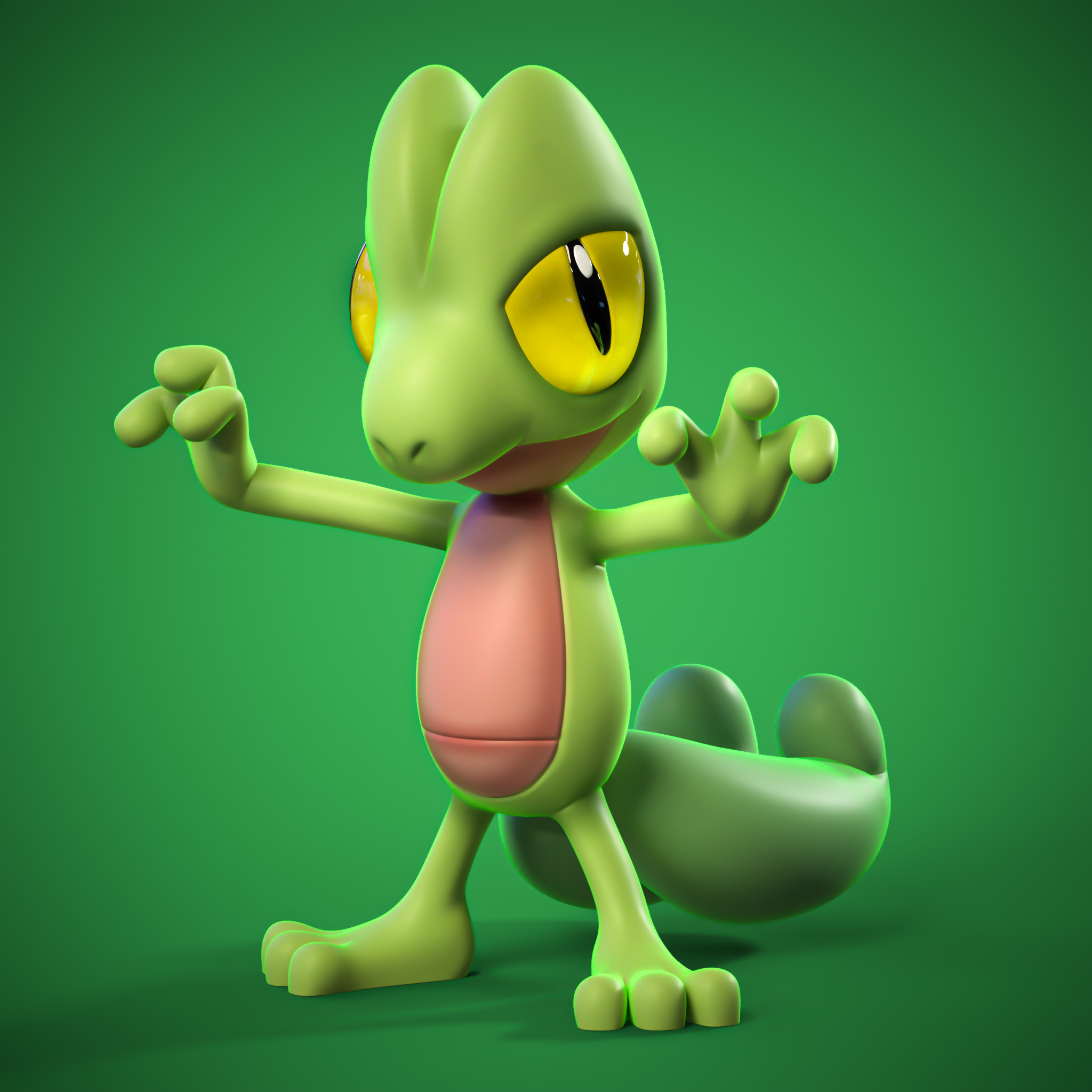 🎲 High Quality Treecko Miniature - 3D Printable STL Model For Tabletop ...
