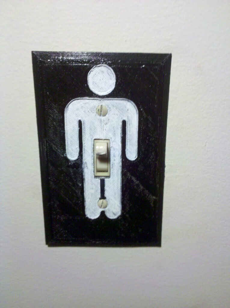 👽 Men on off light switch cover・Free 3D File for ・Cults