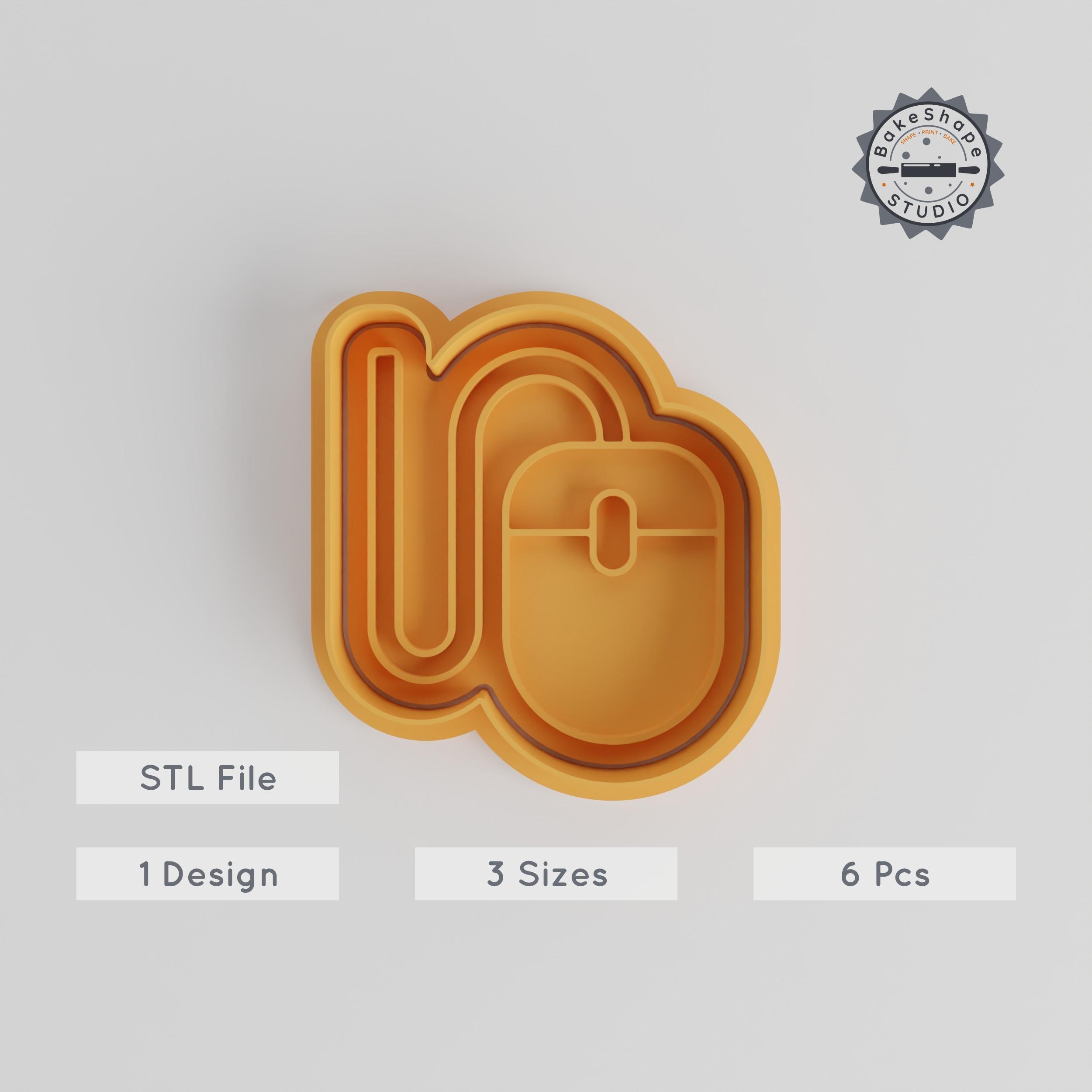 Computer Mouse Carving 🖥️ Computer Mouse Shape Cutter & Stamp, Perfect for Cookies & Fondant ...